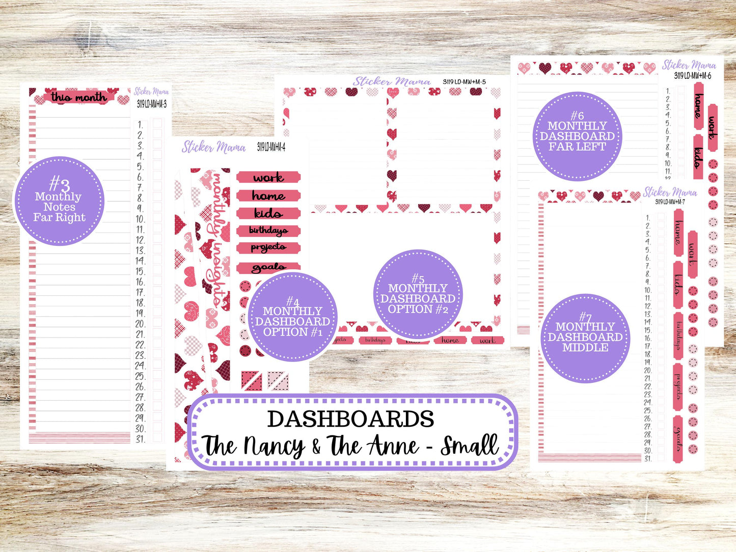 LD SMALL "The Anne" & "The Nancy" || MINI Week + Month Planner Kit #3119 || Laurel Denise Horizontal Vertical || February || 10-25