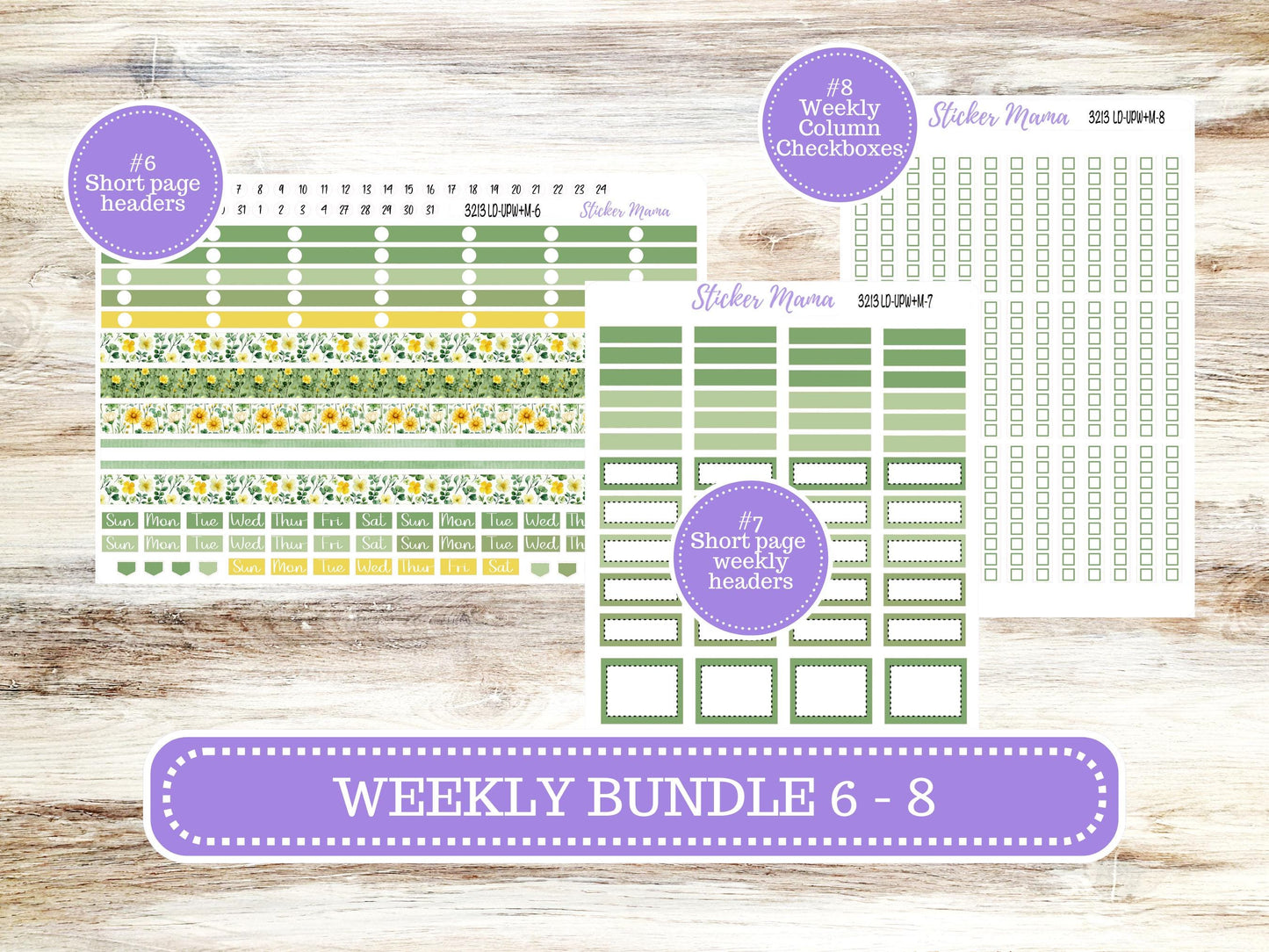 LD POP-UP Week+Month Planner Kit #3213 || The Jo || March Lucky Blossom || Laurel Denise Kit || Laurel Denise Stickers || 11-25