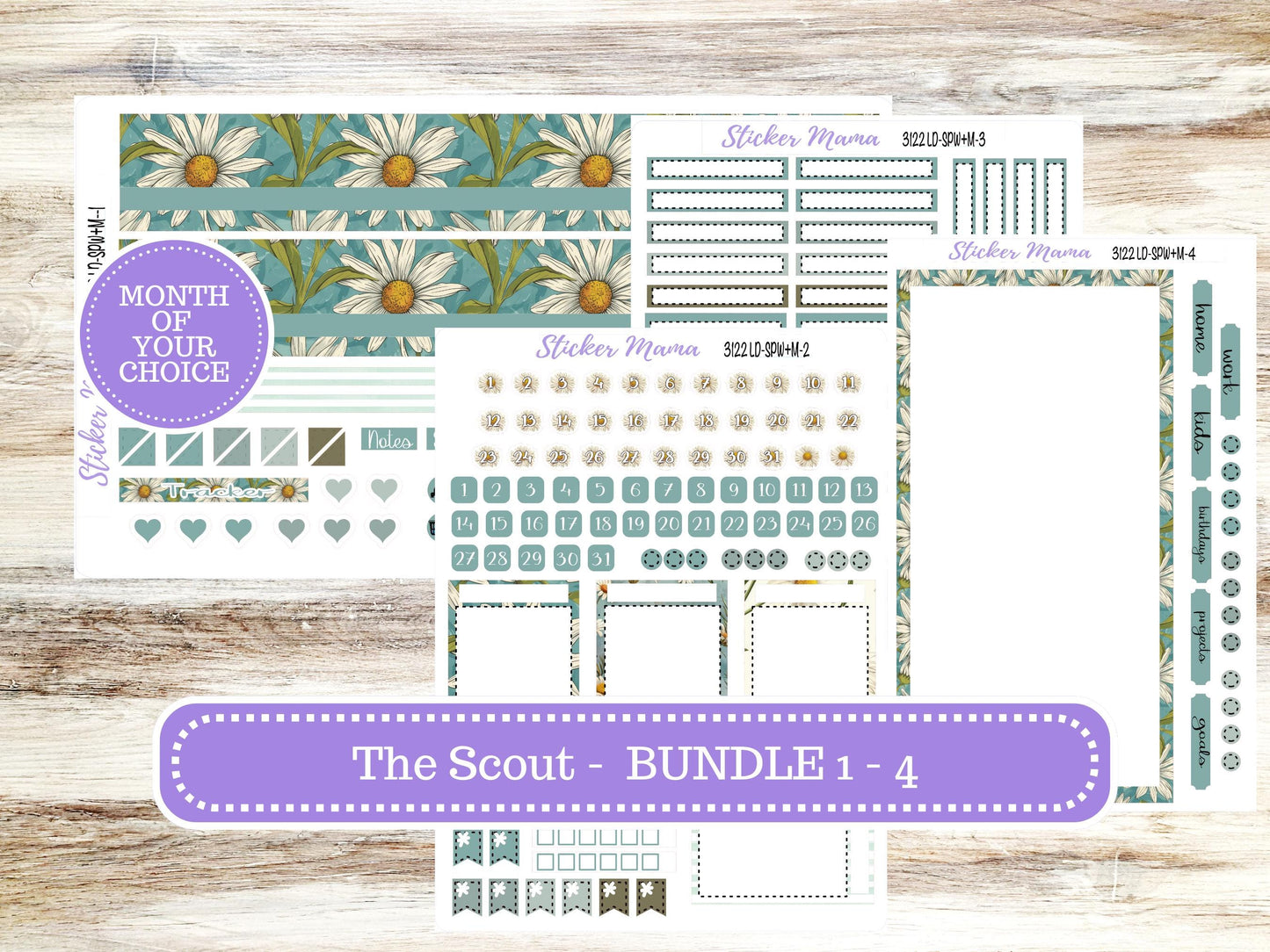 LD Small "The Scout" || PORTRAIT Weekly + Monthly Planner Kit #3122 || Vintage Bloom || Laurel Denise Kit Portrait  || 11-25