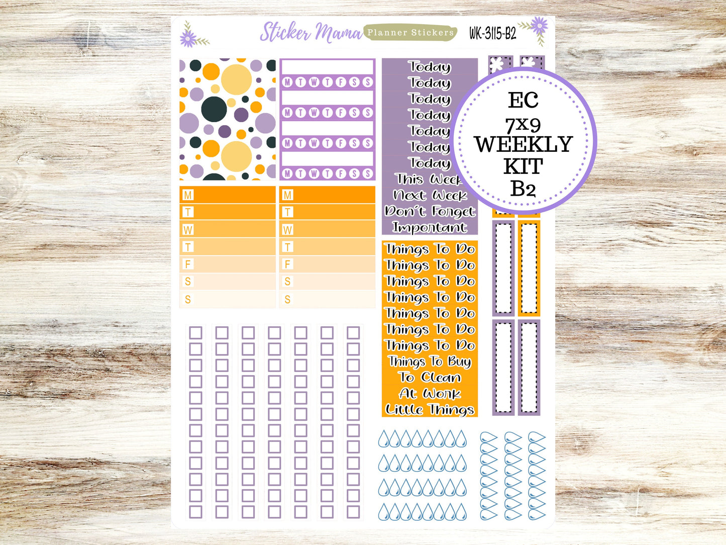 ERIN CONDREN WK-3115- Spooky Palette  || Weekly Planner Kit || Erin Condren || Hourly Planner Kit || Vertical Planner Kit
