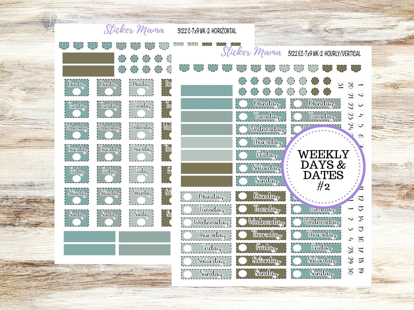 ERIN CONDREN WK-3122 || Vintage Bloom || Weekly Planner Kit || Erin Condren || Hourly Planner Kit || Vertical Planner Kit
