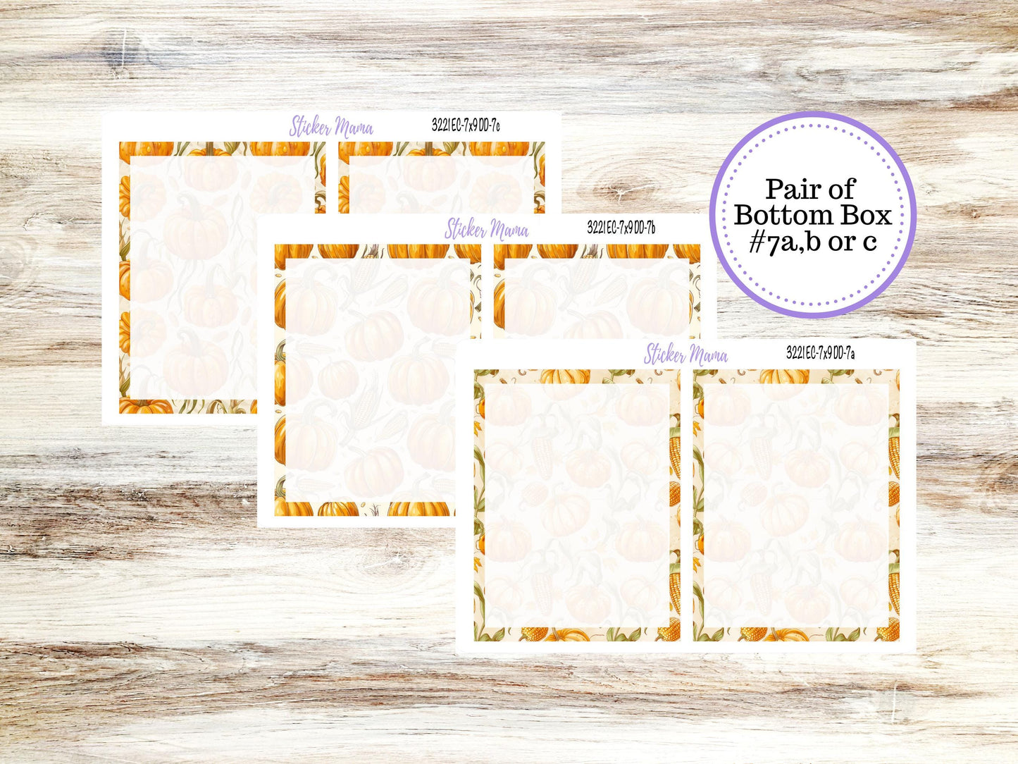 Erin Condren Daily Duo Planner Kit DD 3221 | Pumpkin & Cornstalks | Full Month Kit