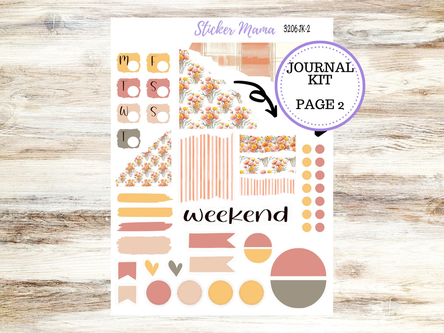 Journal Planner Sticker Kit  | Falling Colors #3206