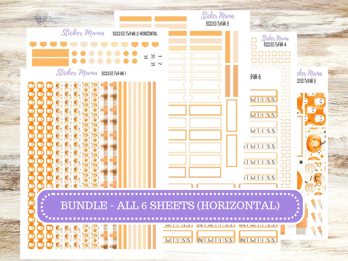 Erin Condren Weekly Planner Kit | WK 3222 Cozy Ghost October