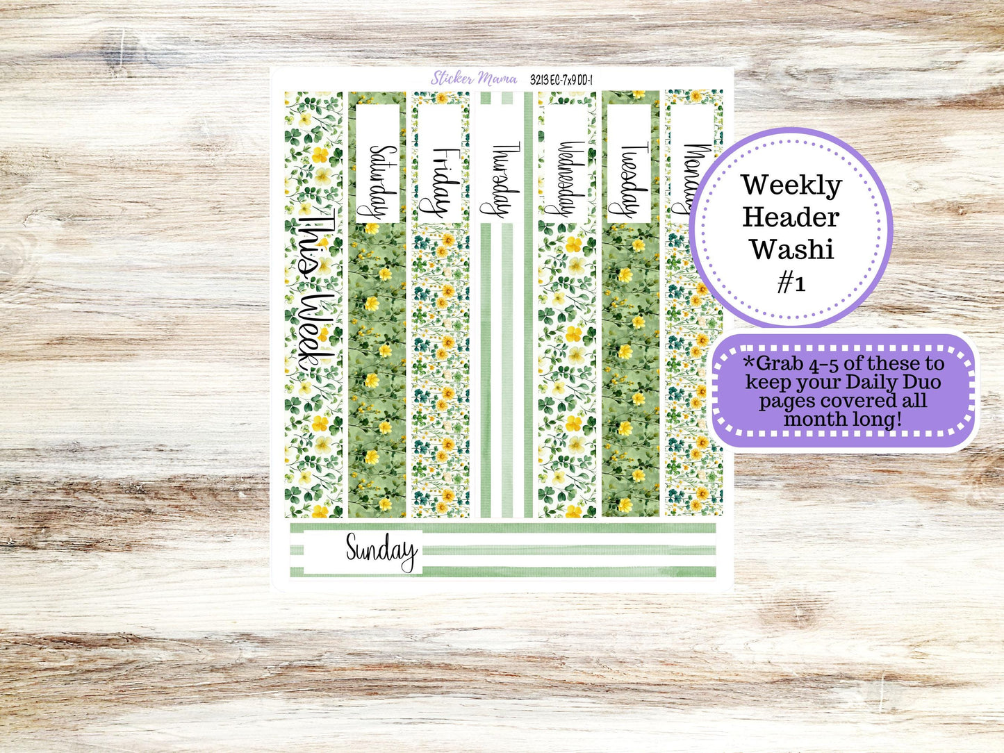 ERIN CONDREN Daily Duo Planner Kit DD-3213 || March - Lucky Blossoms || Daily Duo Planner Sticker Kit || Erin Condren ||
