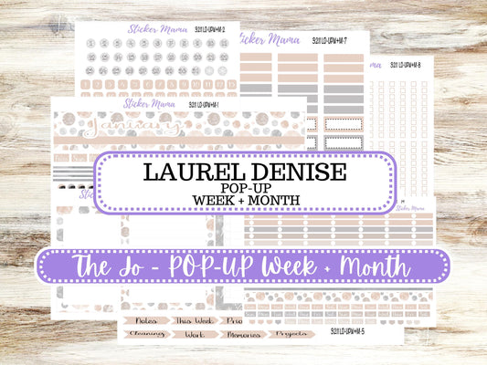 LD POP-UP Week+Month Planner Kit #3211 || The Jo || Pastel Wonderland || Laurel Denise Kit || Laurel Denise Stickers || 10-25