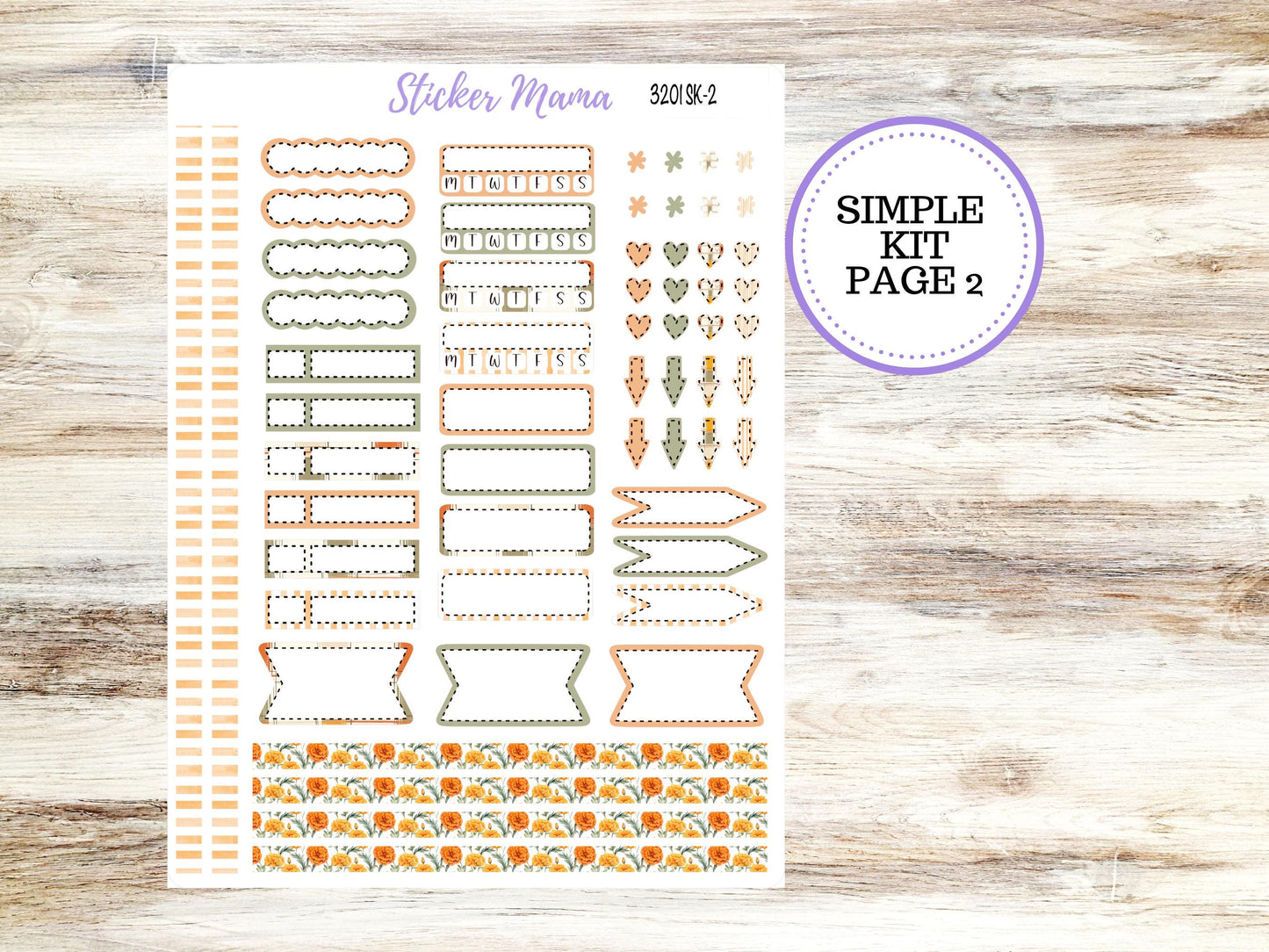 Simple Planner Sticker Kits | Fall Colors 3201