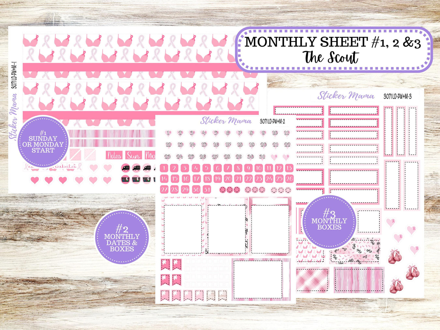 LD "The Scout" || PORTRAIT Weekly + Monthly Planner Kit #3071 || Breast Cancer || Laurel Denise Kit Portrait || Aug 25