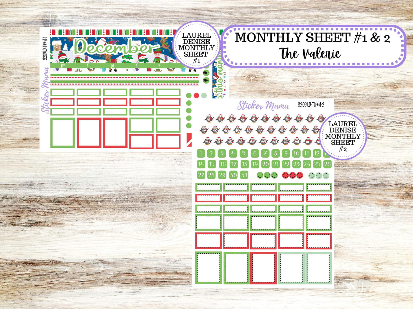 LD "The Valerie" || TEACHER Week + Month Planner Kit #3209 || Jolly Pines ||Laurel Denise Kit || Laurel Denise Teacher Planner || June 25