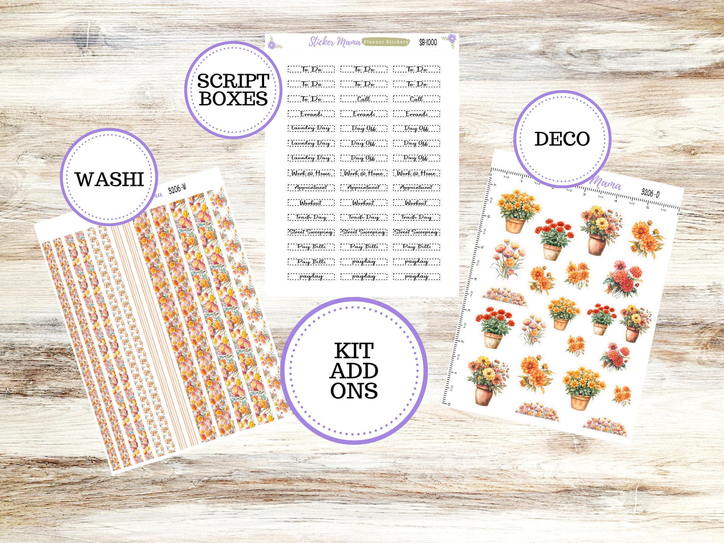 LD “The Nancy & Anne” Large || Week + Month PLANNER Kit #3206 || Laurel Denise Horizontal Vertical || Falling Colors || June 25