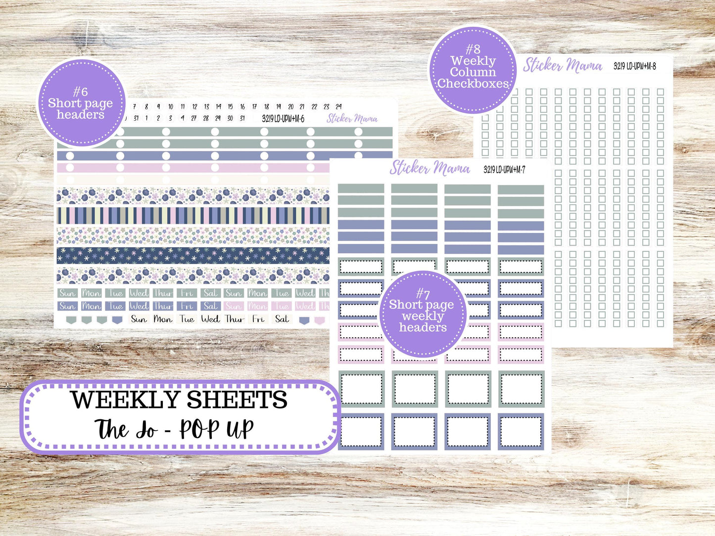 Laurel Denise Jo Planner Sticker Kit | Pop-up Week+Month | August 3219 Tropical Trinkets | 5-26