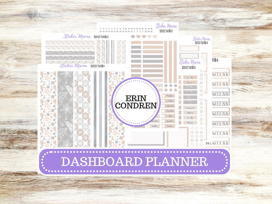 ERIN CONDREN Dashboard Planner Kit DB-3211 || January - Pastel Wonderland || Dashboard Planner Sticker Kit || Erin Condren ||