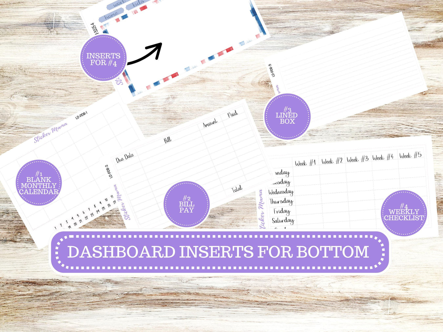Laurel Denise Large Scout Planner Sticker Kit | Portrait Weekly + Monthly | August Blossom Breeze 3219 | 5-26