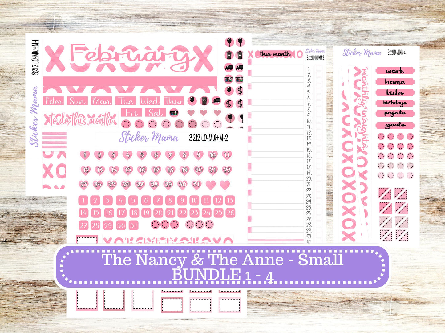 LD SMALL "The Anne" & "The Nancy" || MINI Week + Month Planner Kit #3212 || Laurel Denise Horizontal Vertical || Love Notes || 10-25