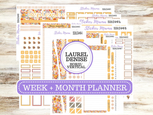 LD “The Nancy & Anne” Large || Week + Month PLANNER Kit #3206 || Laurel Denise Horizontal Vertical || Falling Colors || June 25