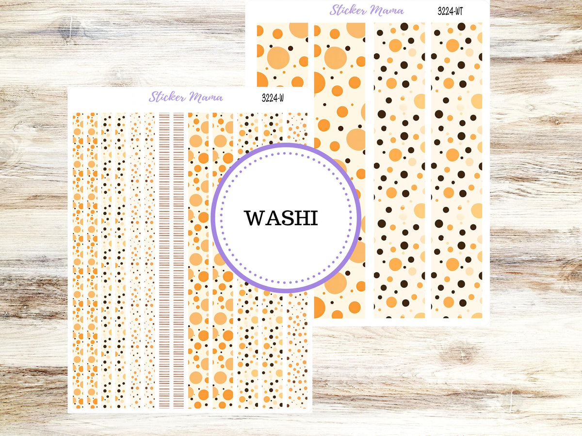 Washi Planner Stickers | 3224 Fall Polka Dots