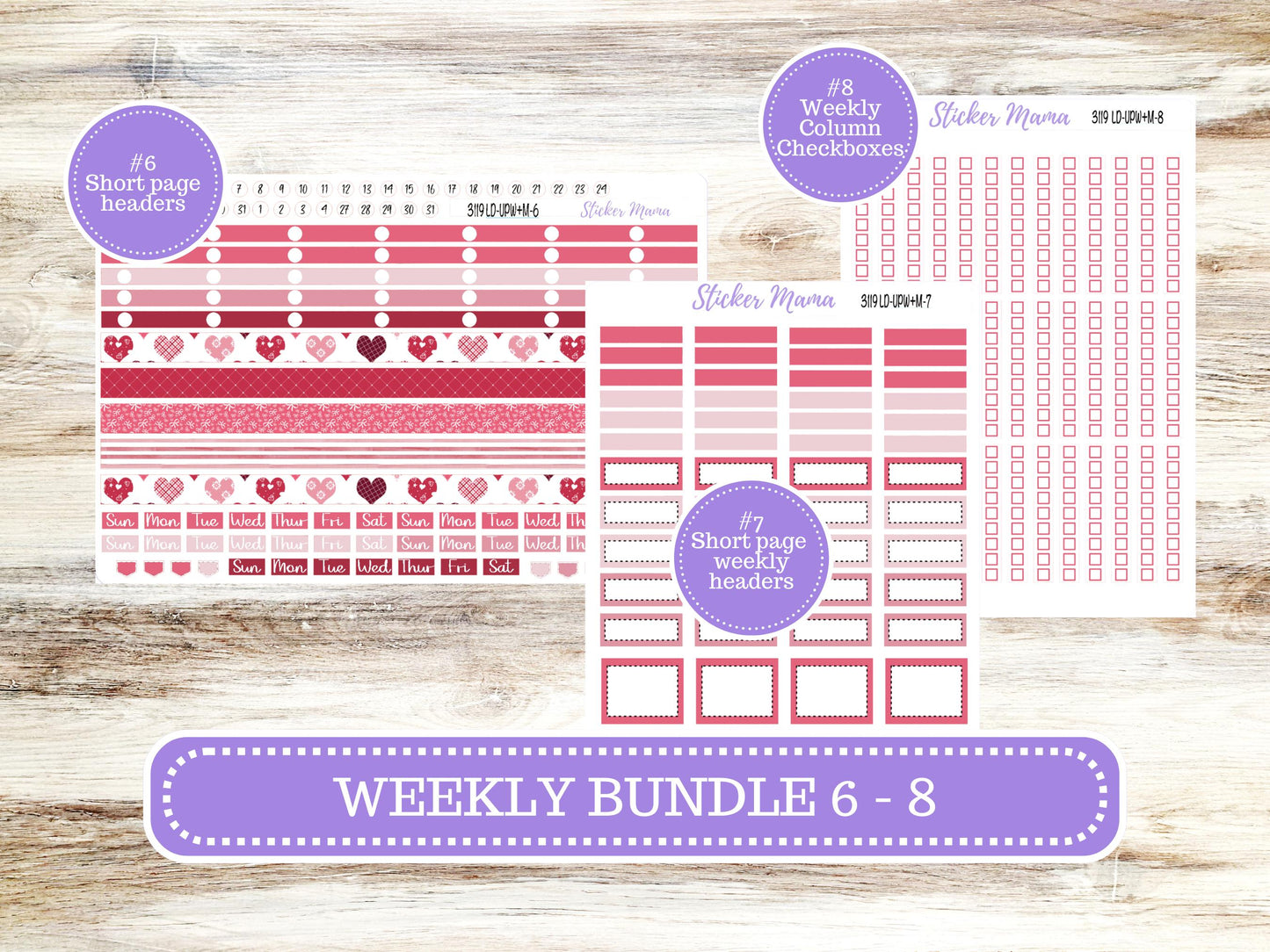 LD POP-UP Week+Month Planner Kit #3119 || The Jo || February || Laurel Denise Kit || Laurel Denise Stickers || 10-25