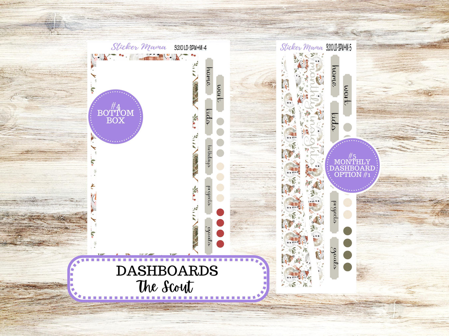 LD Small "The Scout" || PORTRAIT Weekly + Monthly Planner Kit #3210 || Frosty Friends || Laurel Denise Kit Portrait || 10-25