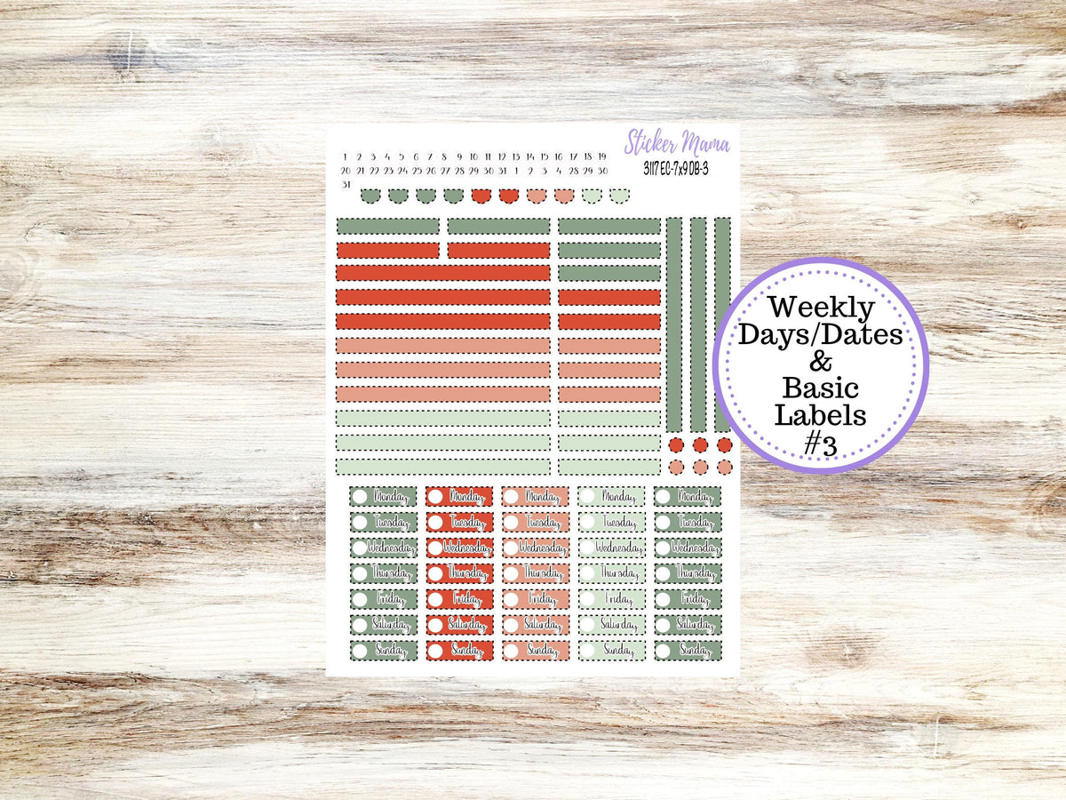 Erin Condren Dashboard Planner Kit 3117 | December Jolly Jewels | 9-26