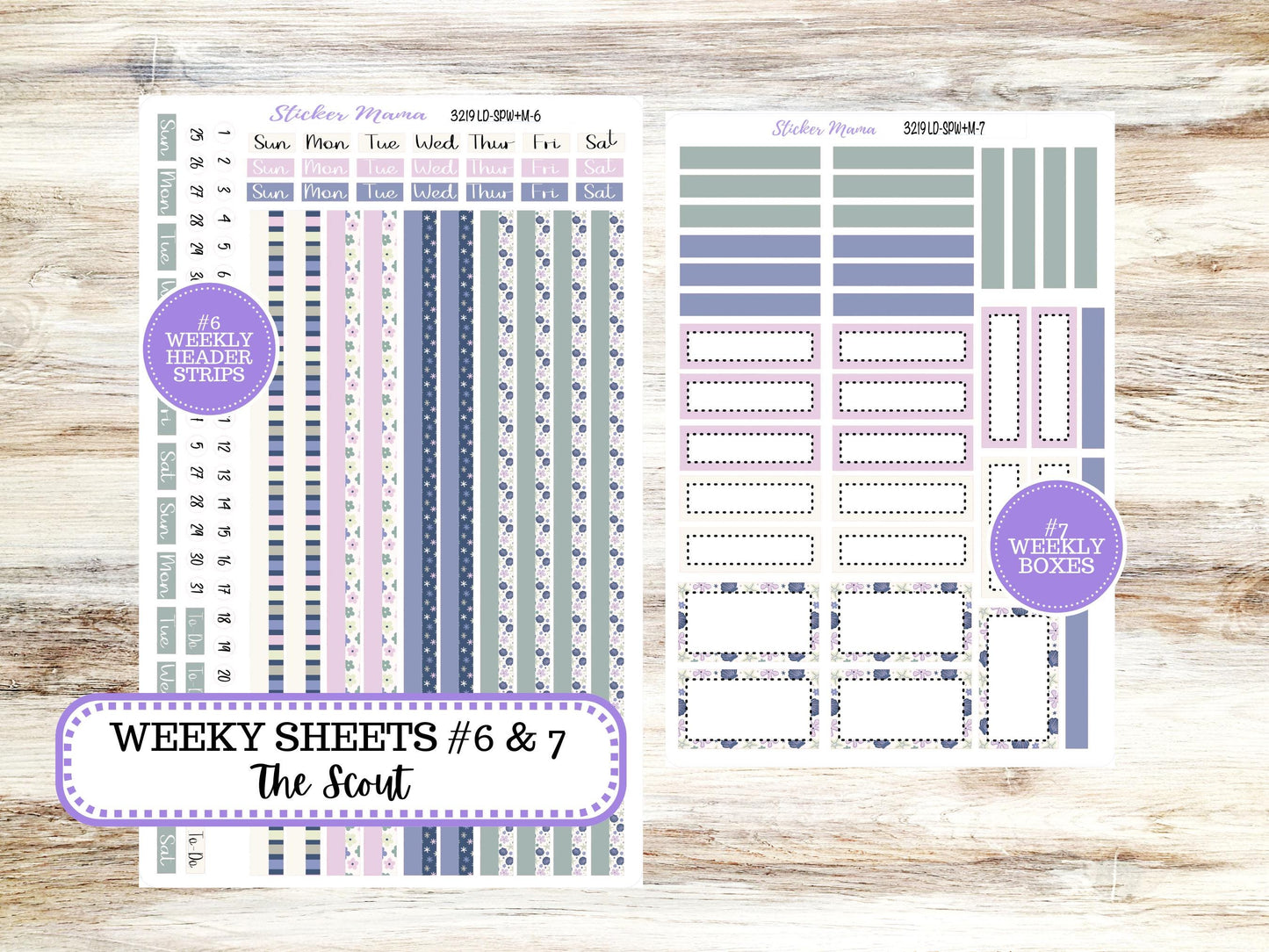 Laurel Denise Small Scout Planner Sticker Kit | Portrait Weekly + Monthly | August Tropical Trinkets 3219 | 5-26