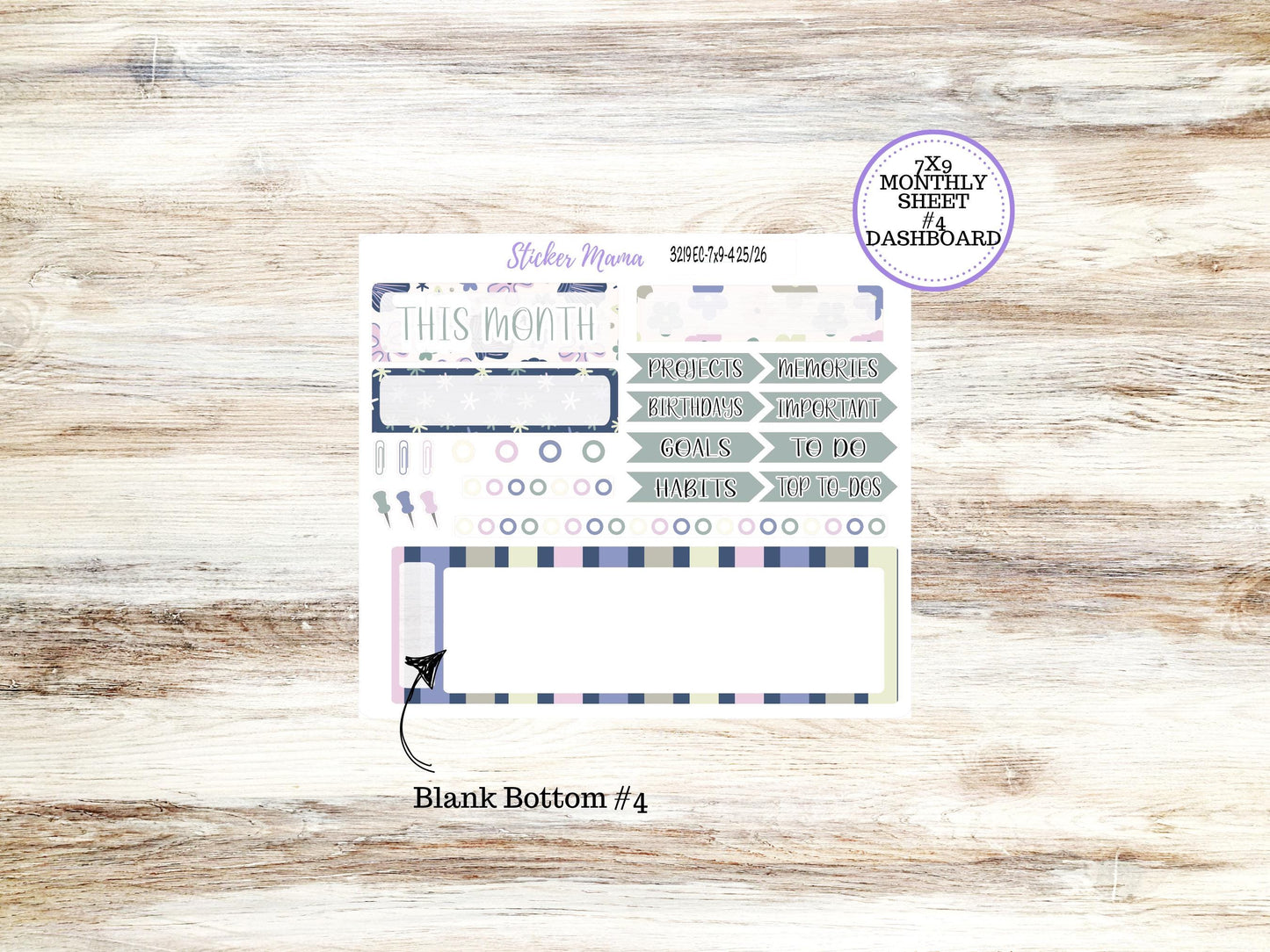Erin Condren Monthly Kit | 7X9 | August 3219 Tropical Trinkets | 5-26