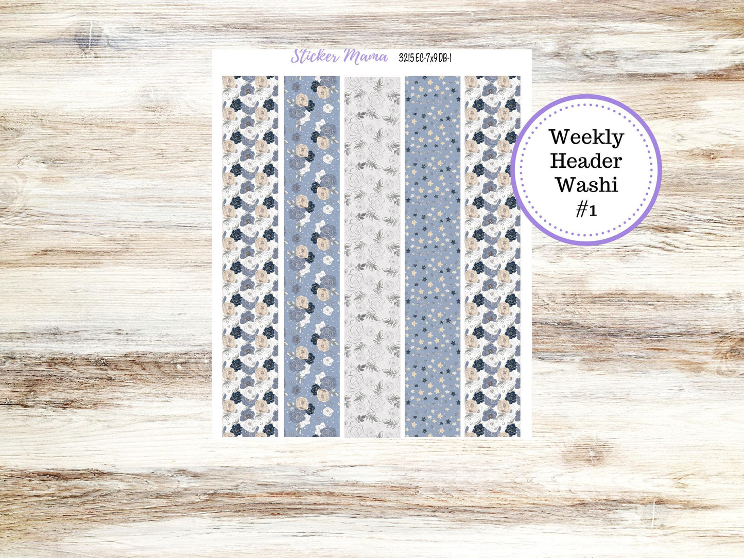 Erin Condren Dashboard Planner Sticker Kit | DB-3215 Charming Roses