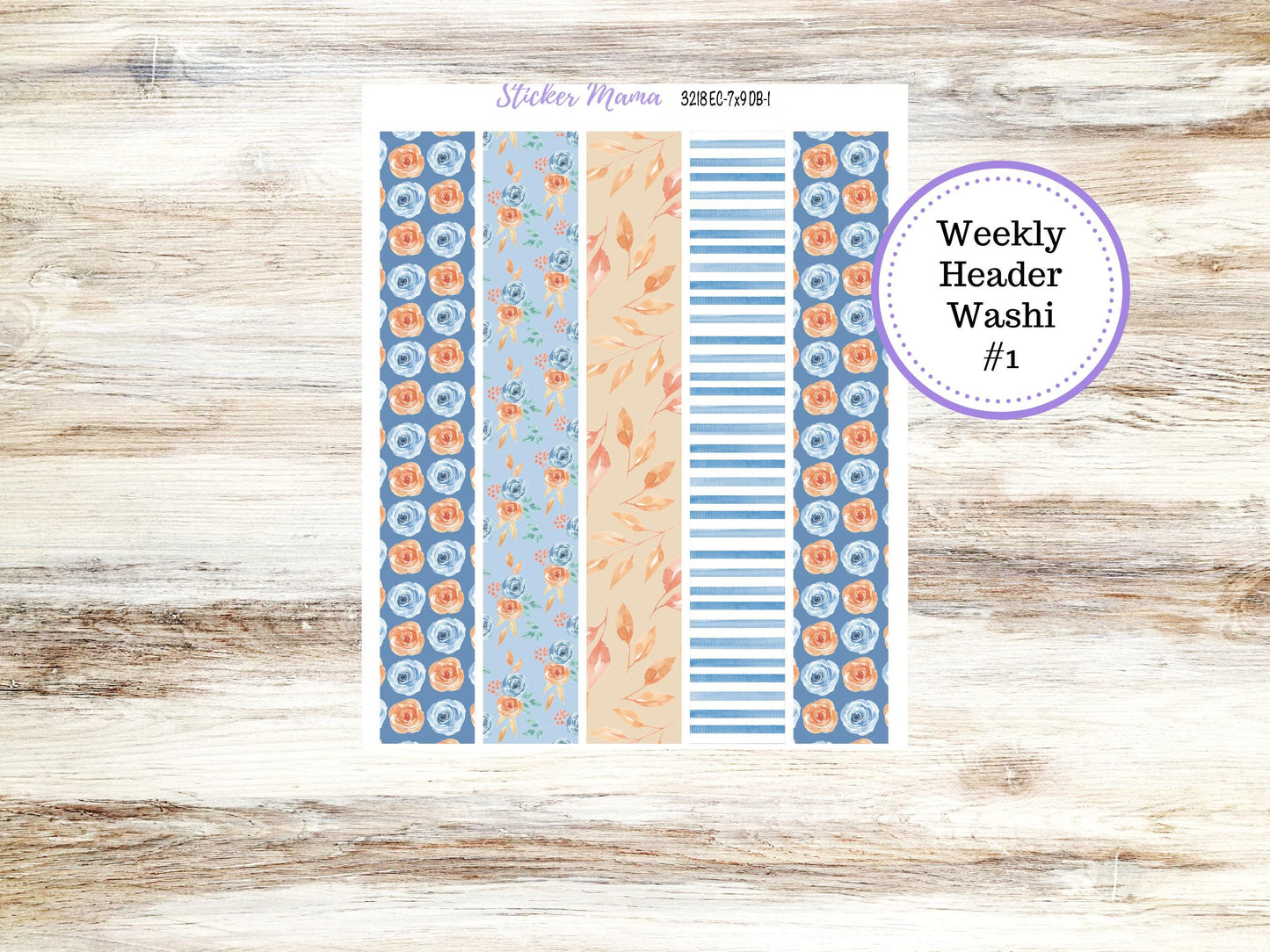 Erin Condren Dashboard Planner Sticker | Kit DB-3218 Blossom Breeze