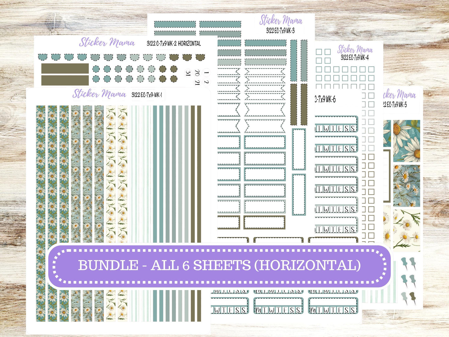 ERIN CONDREN WK-3122 || Vintage Bloom || Weekly Planner Kit || Erin Condren || Hourly Planner Kit || Vertical Planner Kit