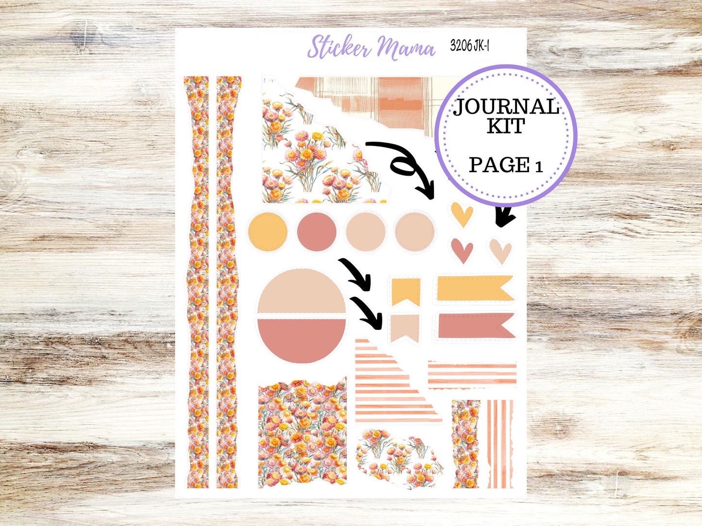 Journal Planner Sticker Kit  | Falling Colors #3206
