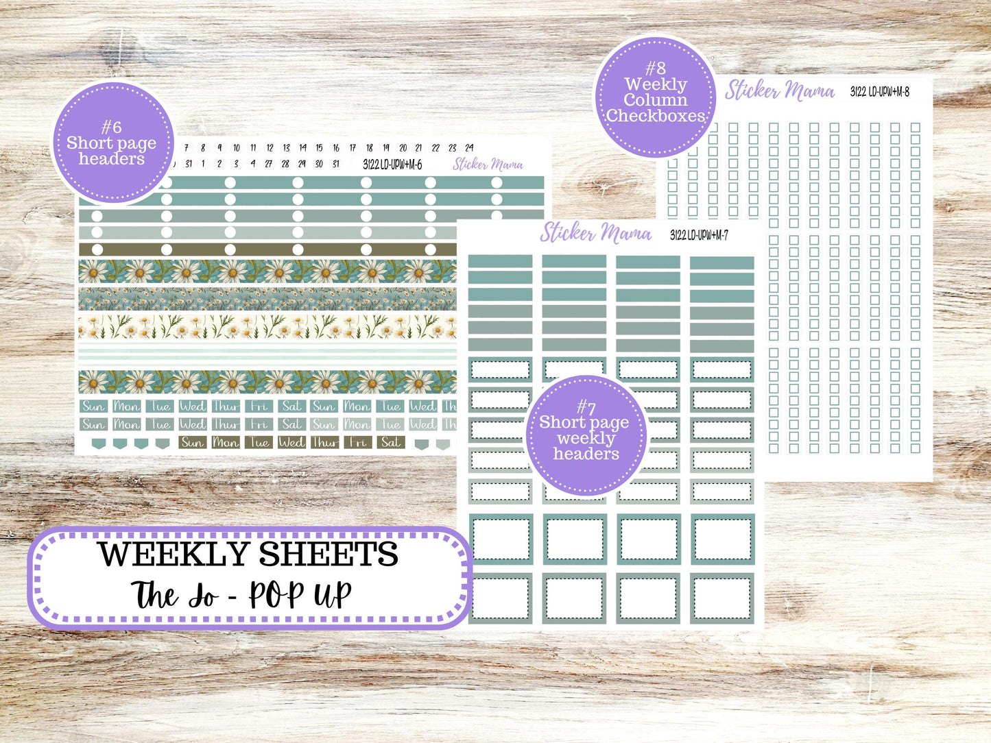 LD POP-UP Week+Month Planner Kit #3122 || The Jo || Vintage Bloom || Laurel Denise Kit || Laurel Denise Stickers || 11-25