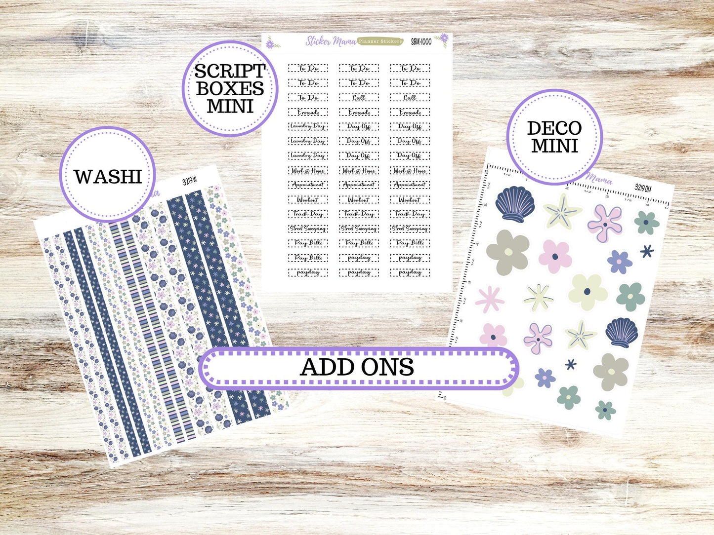 Laurel Denise Small Anne and Nancy Planner Sticker Kit | August 3219 Tropical Trinkets | 5-26