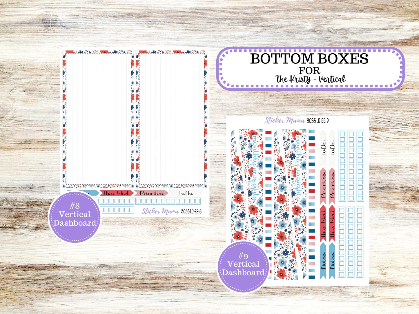 Laurel Denise Mae and Kristy Planner Sticker Kit | Book-Bound | July 3035 American Dream