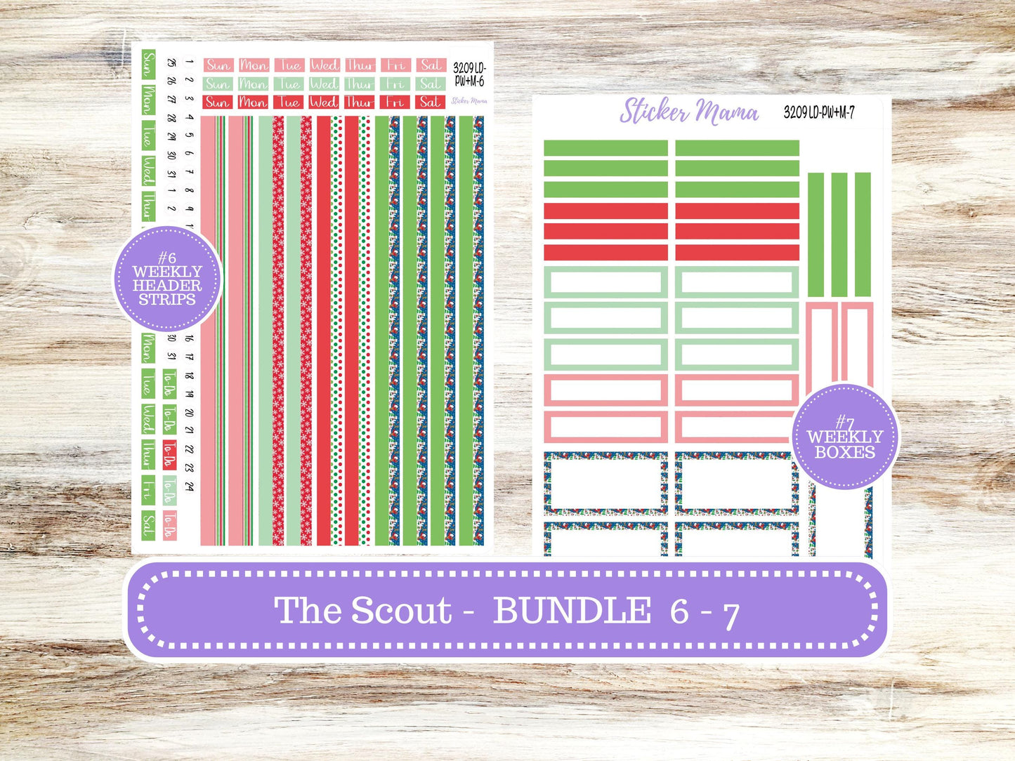 LD "The Scout" || PORTRAIT Weekly + Monthly Planner Kit #3209 || December || Laurel Denise Kit Portrait || Jolly Pines || 9-25