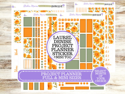 LAUREL DENISE PROJECT  Planner Kit #3201 || Fall Colors || Laurel Denise Kit || Laurel Denise Stickers ||  || Any Month ld