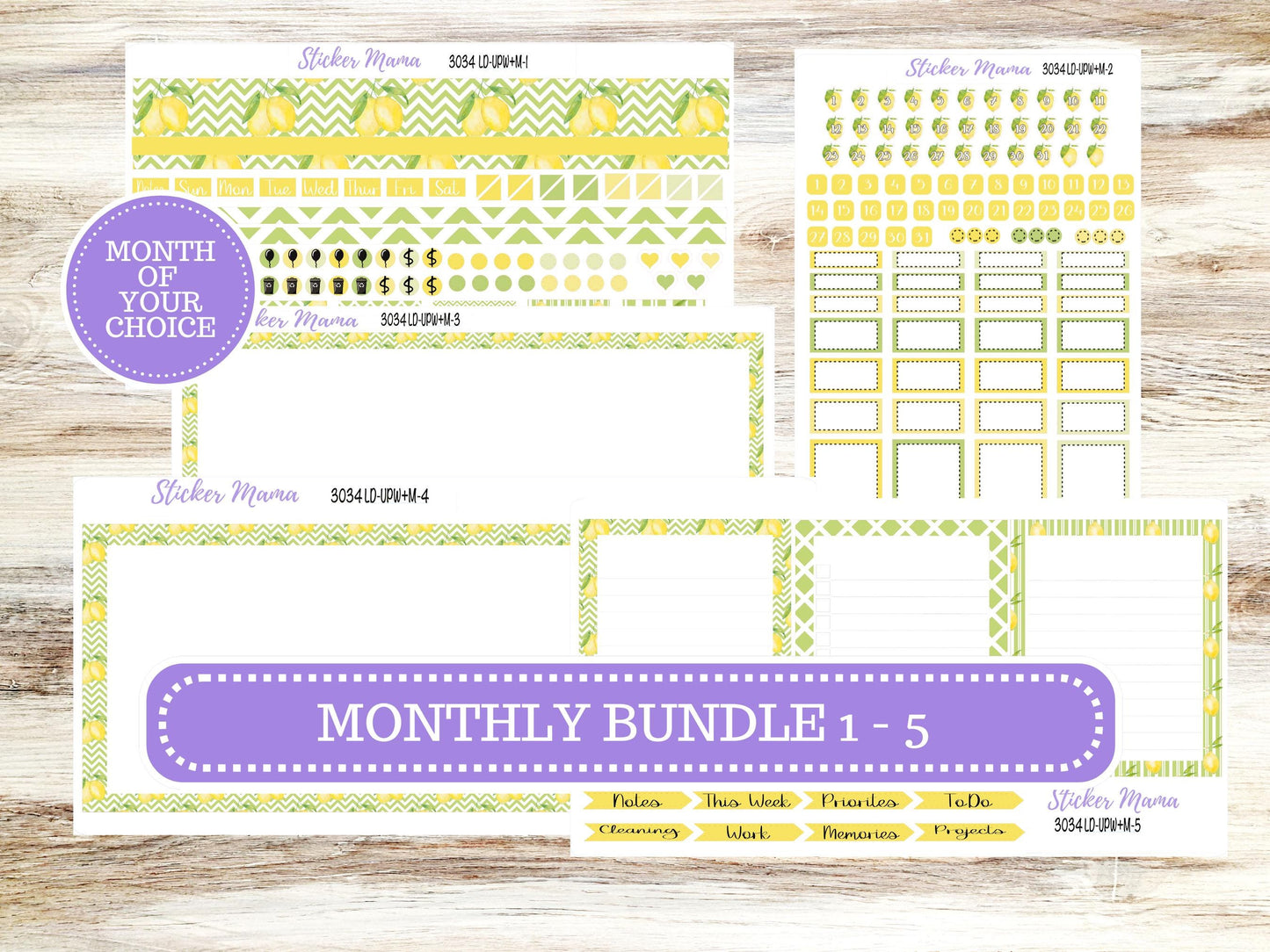 LD POP-UP Week+Month Planner Kit #3034 || The Jo || Fresh Squeeze || Laurel Denise Kit || Laurel Denise Stickers || 11-25