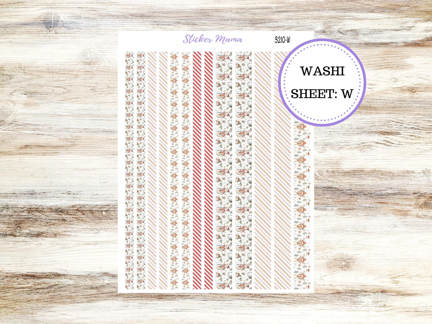 WASHI PLANNER STICKERS || 3210 || Frosty Friends || Washi Stickers || Planner Stickers || Washi for Planners