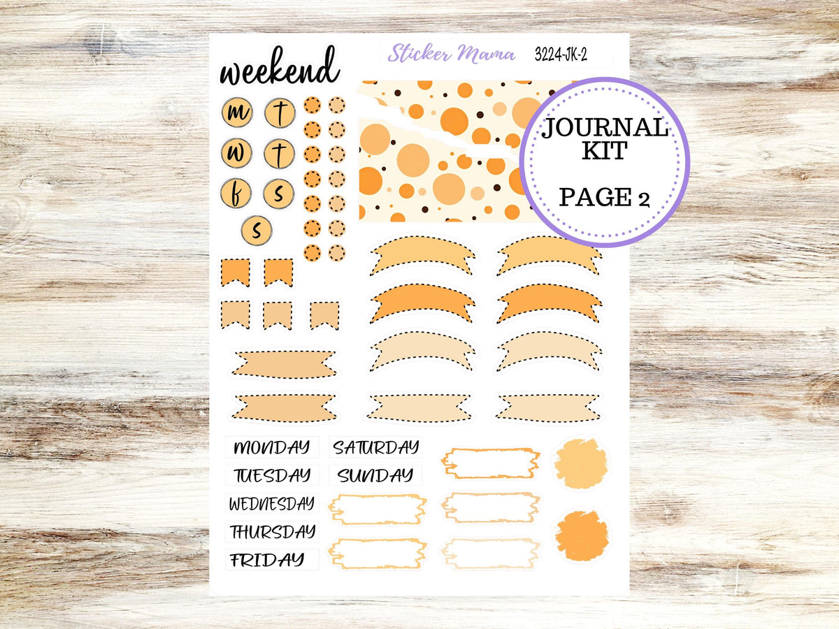 Journal Planner Sticker Kit | 3224 Fall Polka Dots