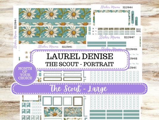 LD Large "The Scout" || PORTRAIT Weekly + Monthly Planner Kit #3122 || Vintage Bloom || Laurel Denise Kit Portrait  || 11-25