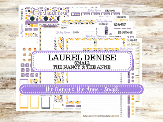 LD SMALL "The Anne" & "The Nancy" || MINI Week + Month Planner Kit #3115 || Laurel Denise Horizontal Vertical || Spooky Palette || Aug 25