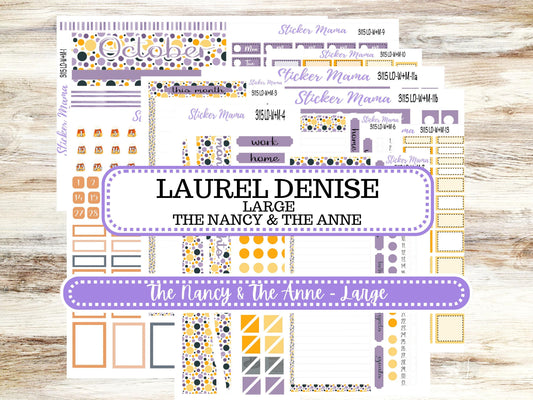 LAUREL DENISE Week + Month PLANNER Monthly Kit #3115 || Laurel Denise Kit || Laurel Denise Horizontal Vertical || Spooky Palette || Aug 25