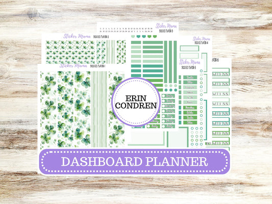 ERIN CONDREN Dashboard Planner Kit DB-3120 || March - Shamrock Magic || Dashboard Planner Sticker Kit || Erin Condren ||