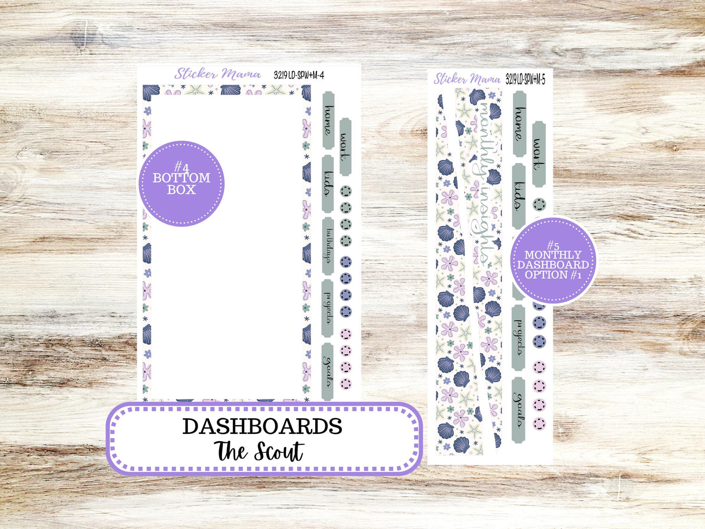 Laurel Denise Small Scout Planner Sticker Kit | Portrait Weekly + Monthly | August Tropical Trinkets 3219 | 5-26