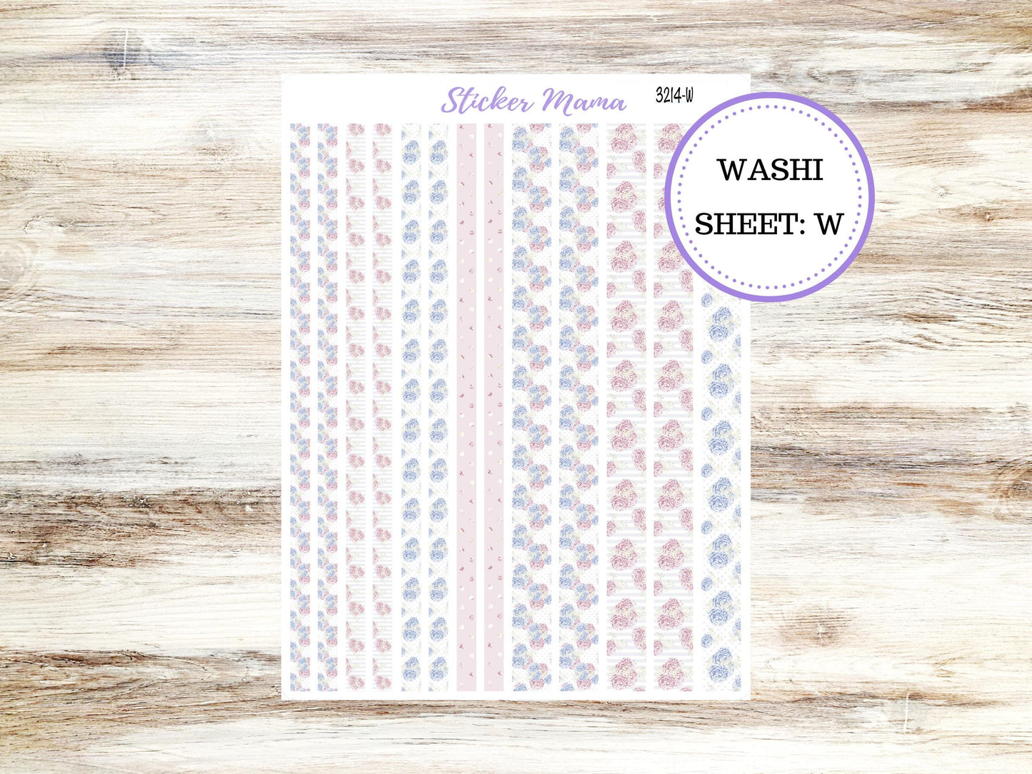 WASHI PLANNER STICKERS || 3214 || Peony Palace || Washi Stickers || March Planner Stickers || Washi for Planners