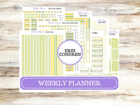 ERIN CONDREN WK-3034 || Fresh Squeeze || Weekly Planner Kit || Erin Condren || Hourly Planner Kit || March Vertical Planner Kit