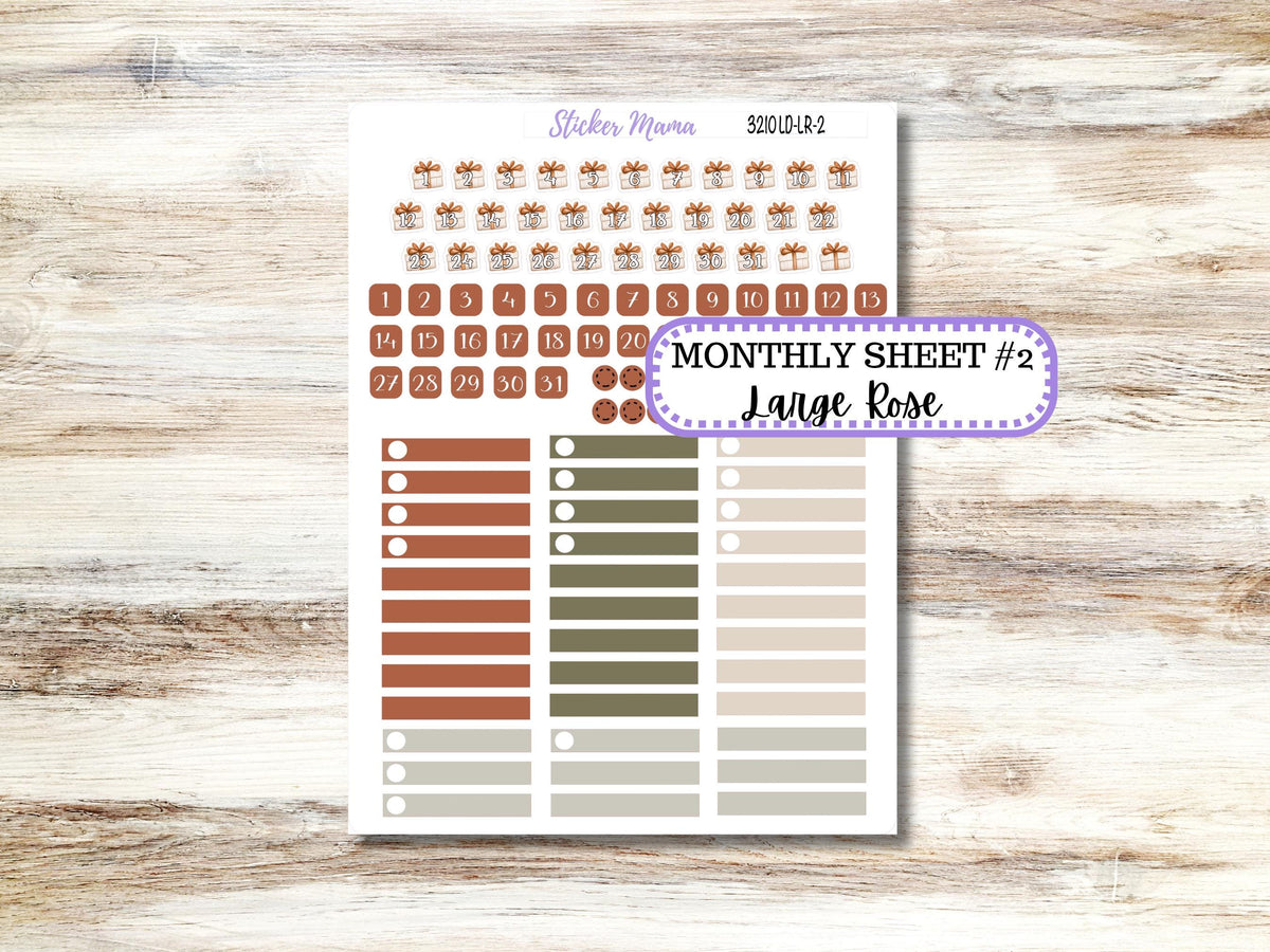 Laurel Denise Large Rose Planner Sticker Kit 3210 | December Frosty Friends | 9-26