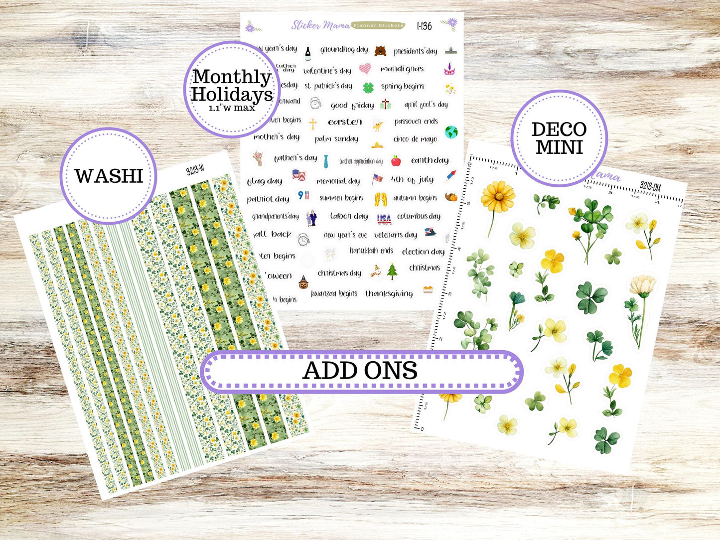 LD POP-UP Week+Month Planner Kit #3213 || The Jo || March Lucky Blossom || Laurel Denise Kit || Laurel Denise Stickers || 11-25