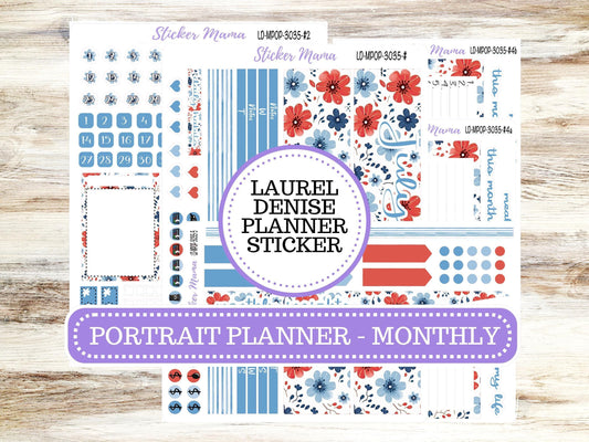 LAUREL DENISE PORTRAIT July Planner Kit #3035 || American Dream || Laurel Denise Kit || Laurel Denise Stickers || March 25