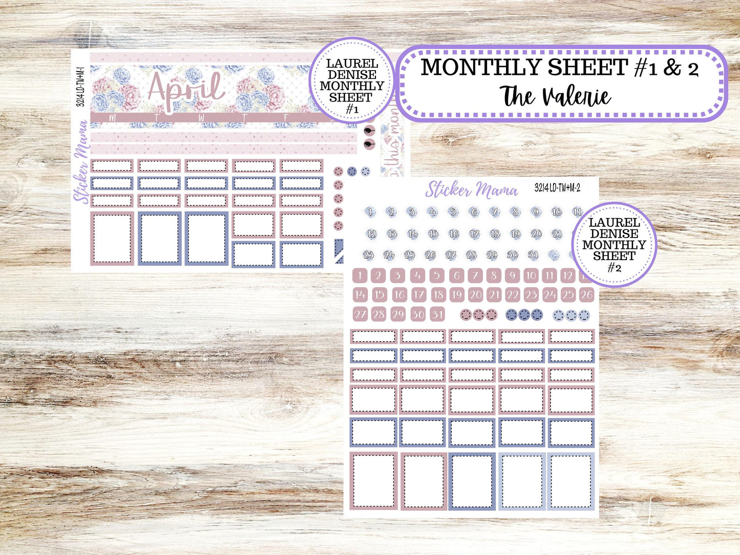 LD "The Valerie" || TEACHER Week + Month Planner Kit #3214 || April Peony Palace || Laurel Denise Teacher Planner | 12-25