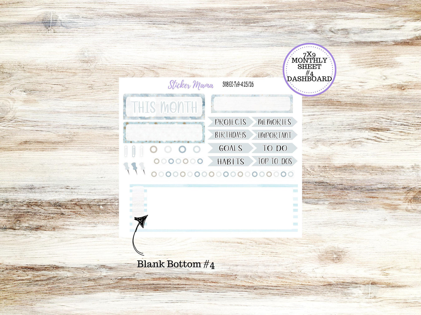 ERIN CONDREN Monthly Kit-3118 || 7X9 ||  - 7x9 ec January Monthly Kit - January Monthly Planner Kits -  Monthly Pages || 10-25