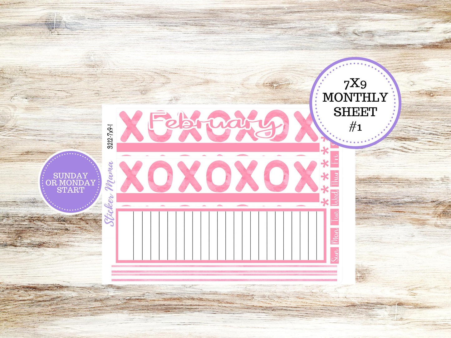 ERIN CONDREN Monthly Kit-3212 || 7X9 || Love Notes - 7x9 ec February Monthly Kit - February Monthly Planner Kits -  Monthly Pages || 10-25